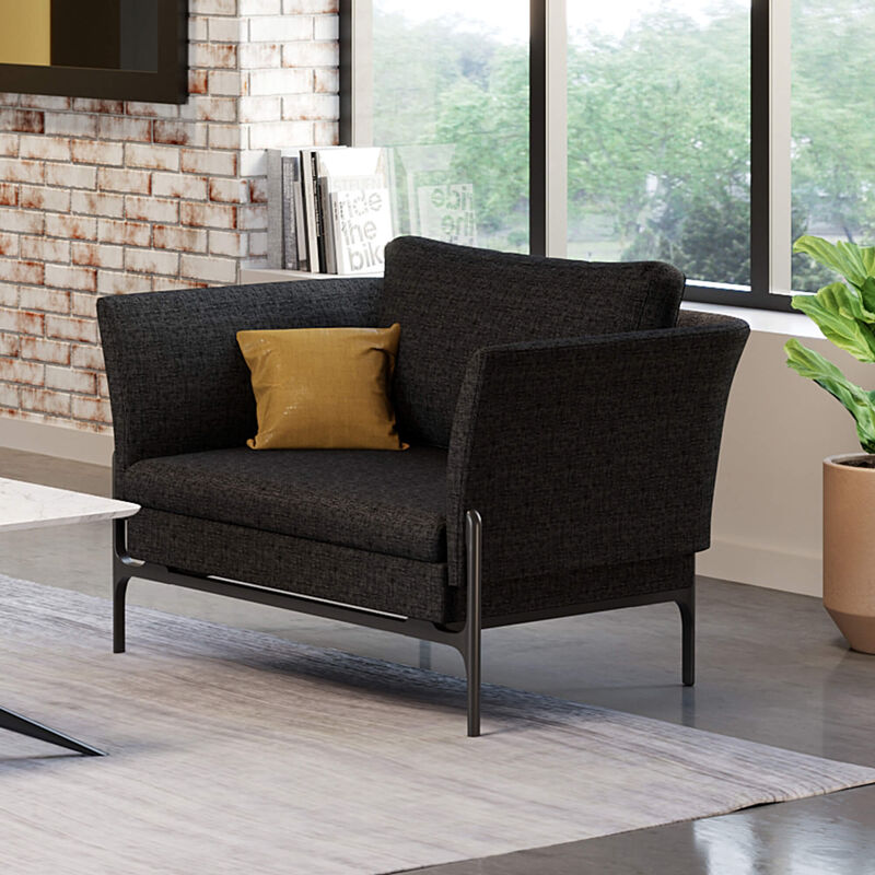 Contemporary Chair in front of window in a lobby setting. image number null